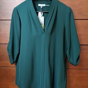 Calvin Klein Medium forest green blouse NWT